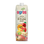 Agros 100% Χυμός 8 Φρούτων 1lt