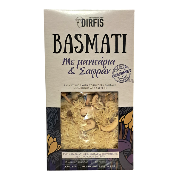 Dirfis Basmati με μανιτάρια & σαφράν 250γρ.