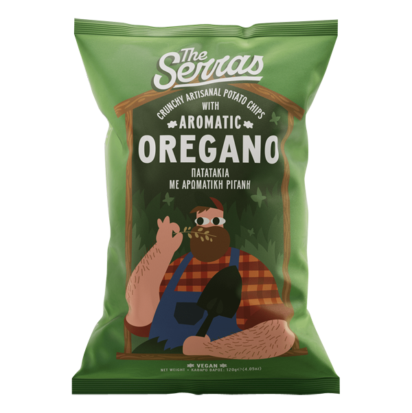 The Serras chips Oregano The Serras Πατατάκια με αρωματική ρίγανη 120γρ. - Image 1