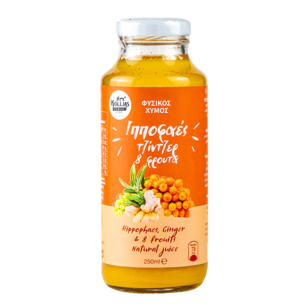 Kollias Family χυμός Ιπποφαές, τζίντζερ & 8 φρούτα 250ml