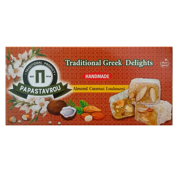 Παπασταύρου Λουκούμια Αμύγδαλο ινδοκάρυδο 200γρ.