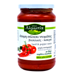 Σάλτσα Ντομάτας βασιλικός-πιπεριά Αλμωπία 360γρ.